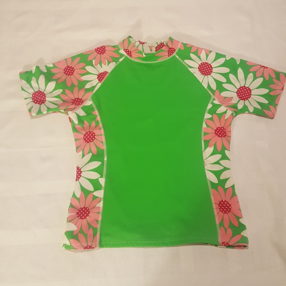 Lands' End Girl's Swim/Rash Guard; Size 10-12